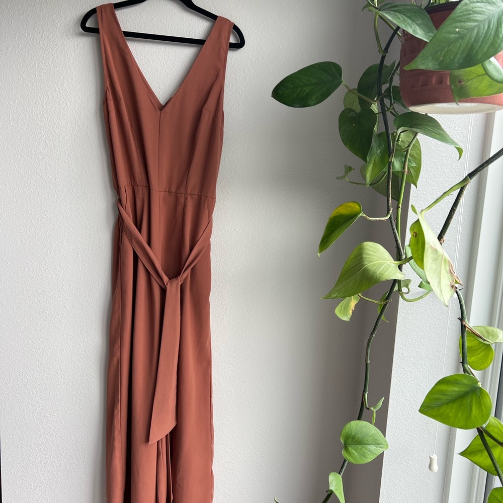 Universal Thread Dusty Rose Belted Jumpsuit